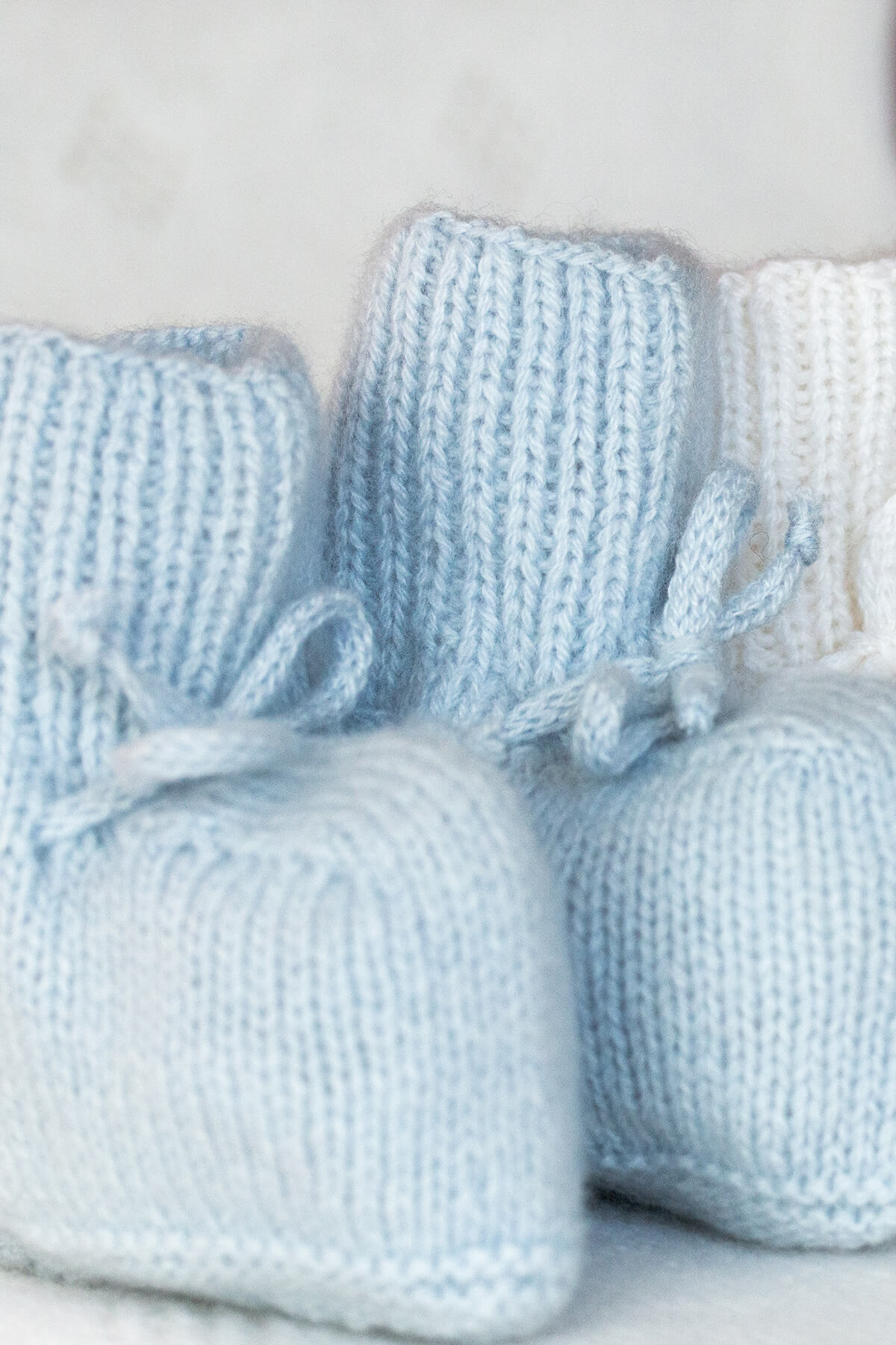 Blue Cashmere Booties