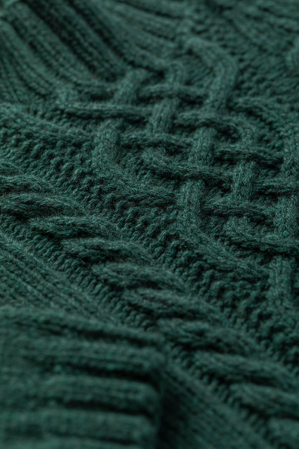 Children's Cable Hand Knitted Cashmere Jumper in Spruce
