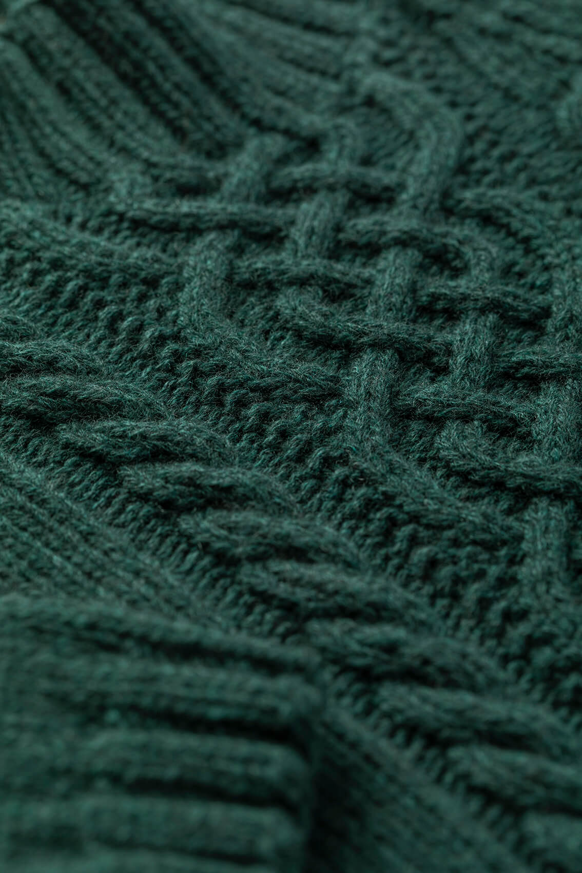 Children's Cable Hand Knitted Cashmere Jumper in Spruce