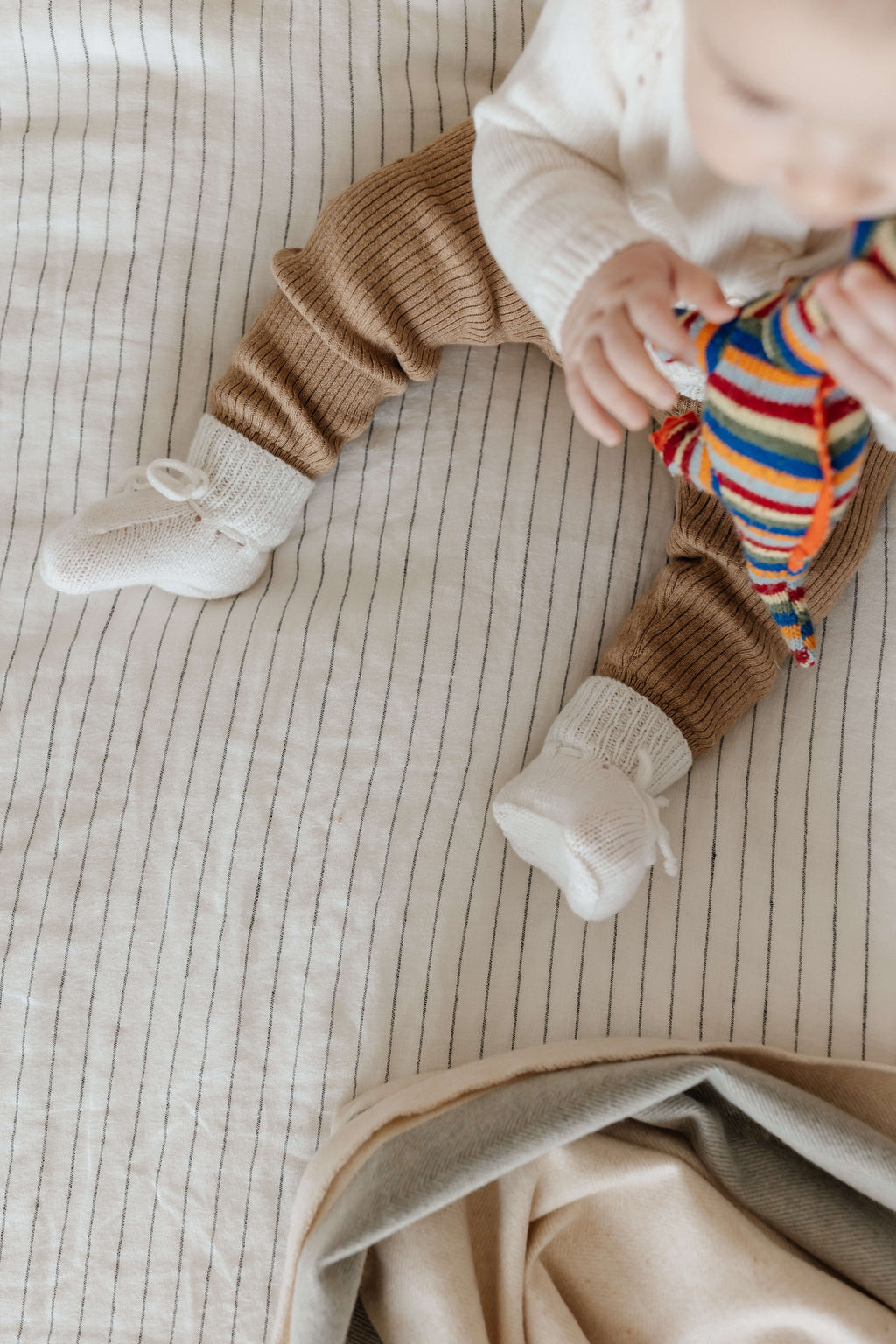 White Cashmere Baby Booties