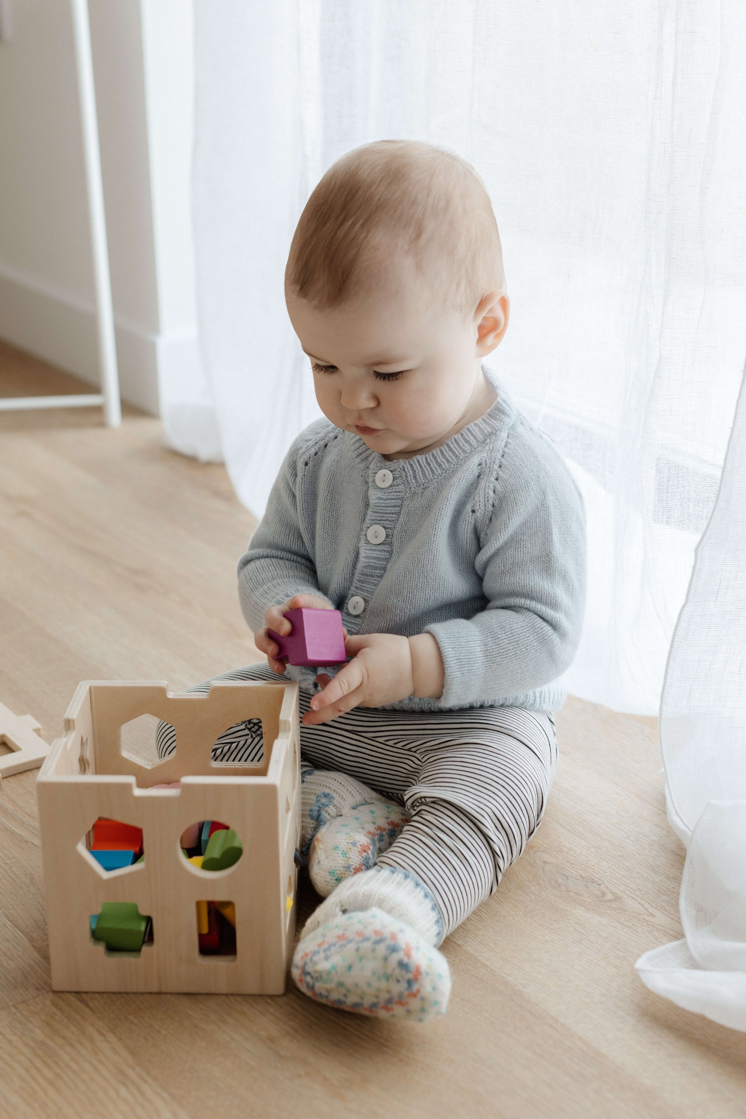 Blue Cashmere Baby Cardigan