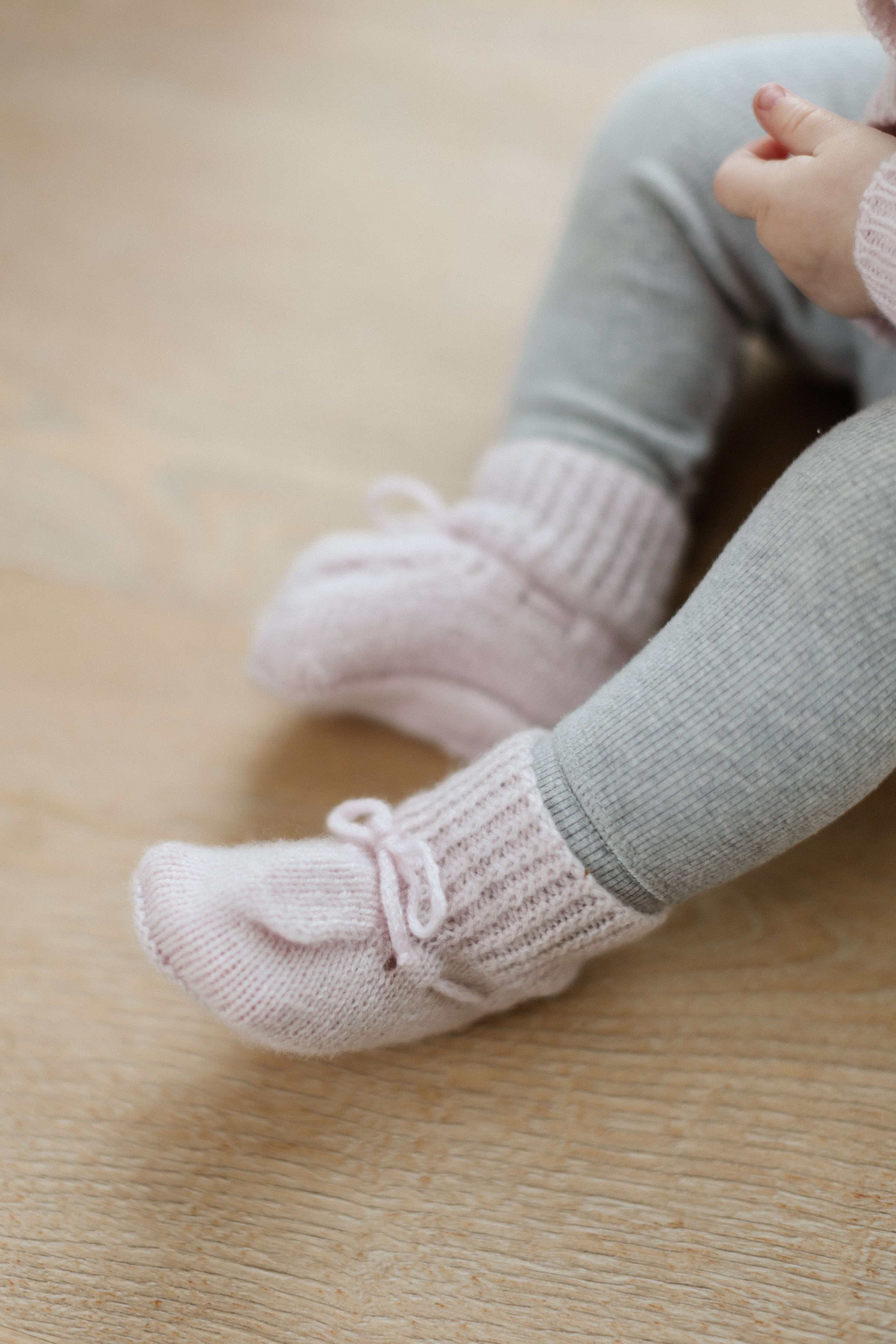 Pink Cashmere Baby Booties