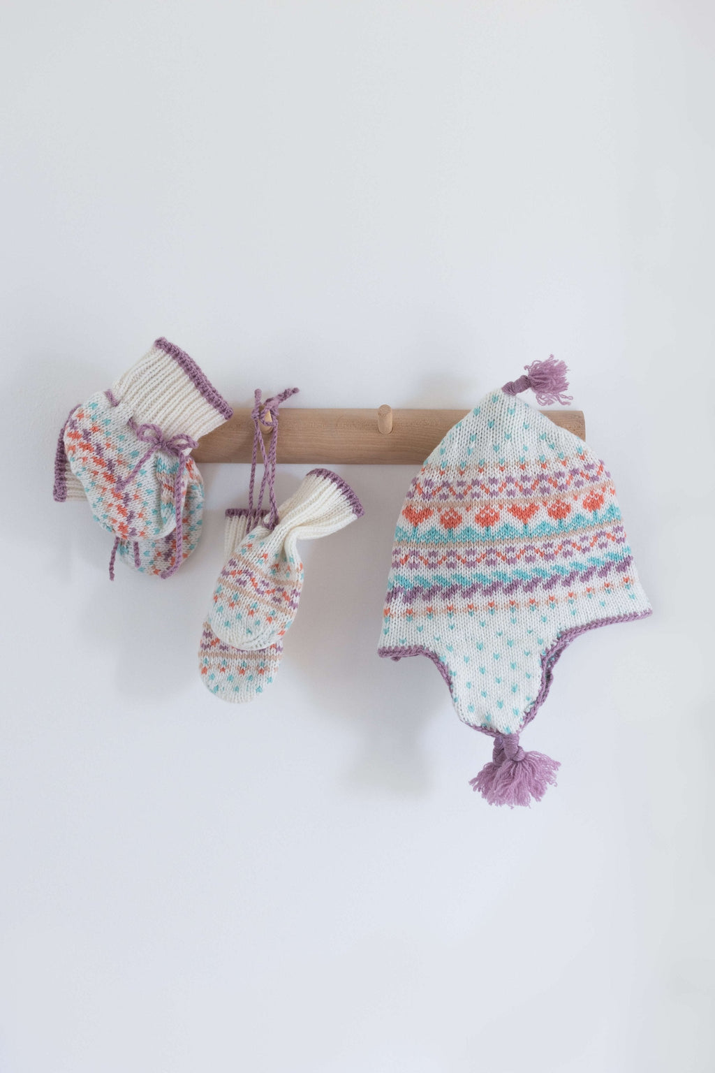 Pink Fairisle Cashmere Baby Booties