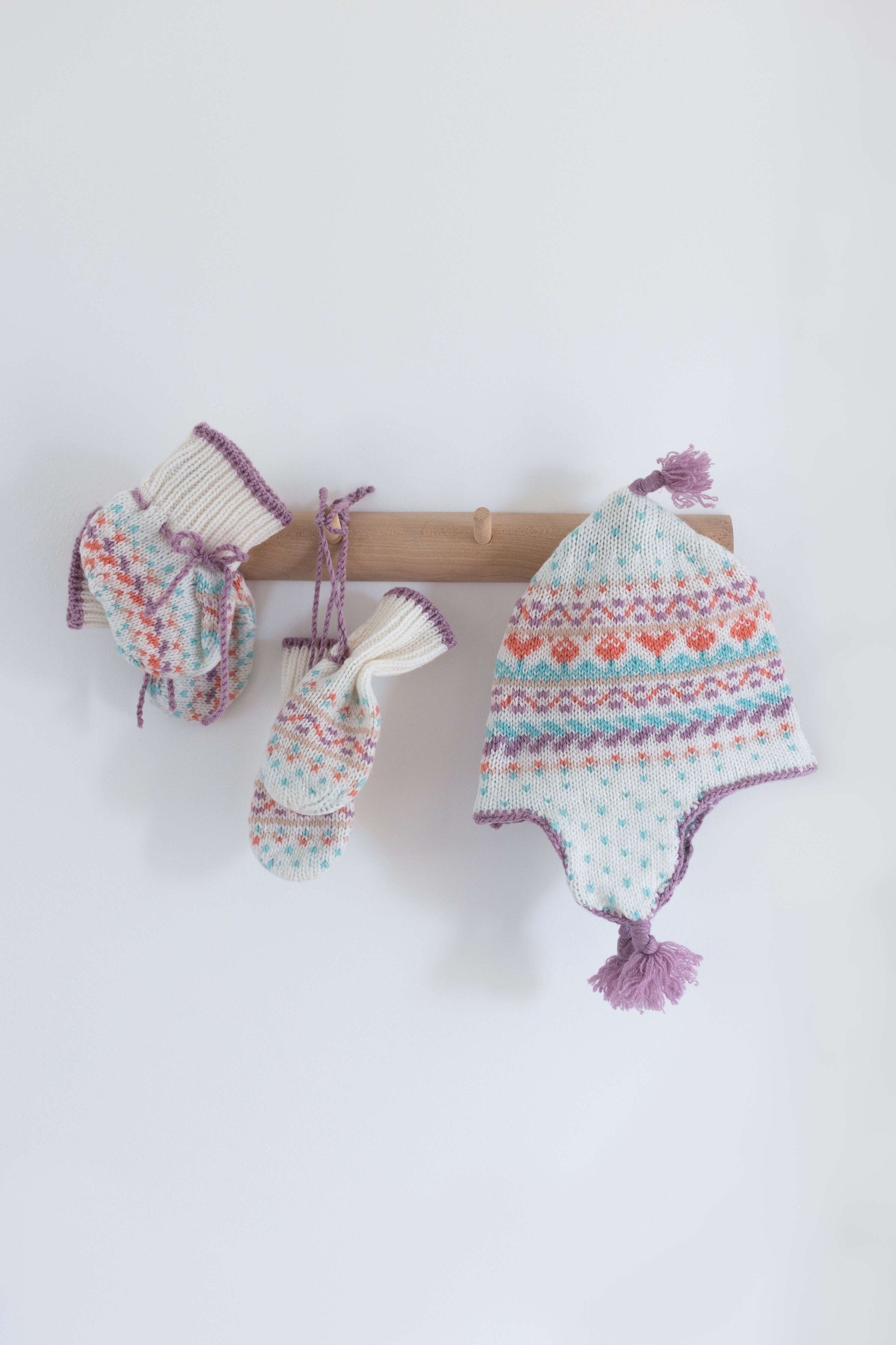Pink Fairisle Cashmere Baby Booties