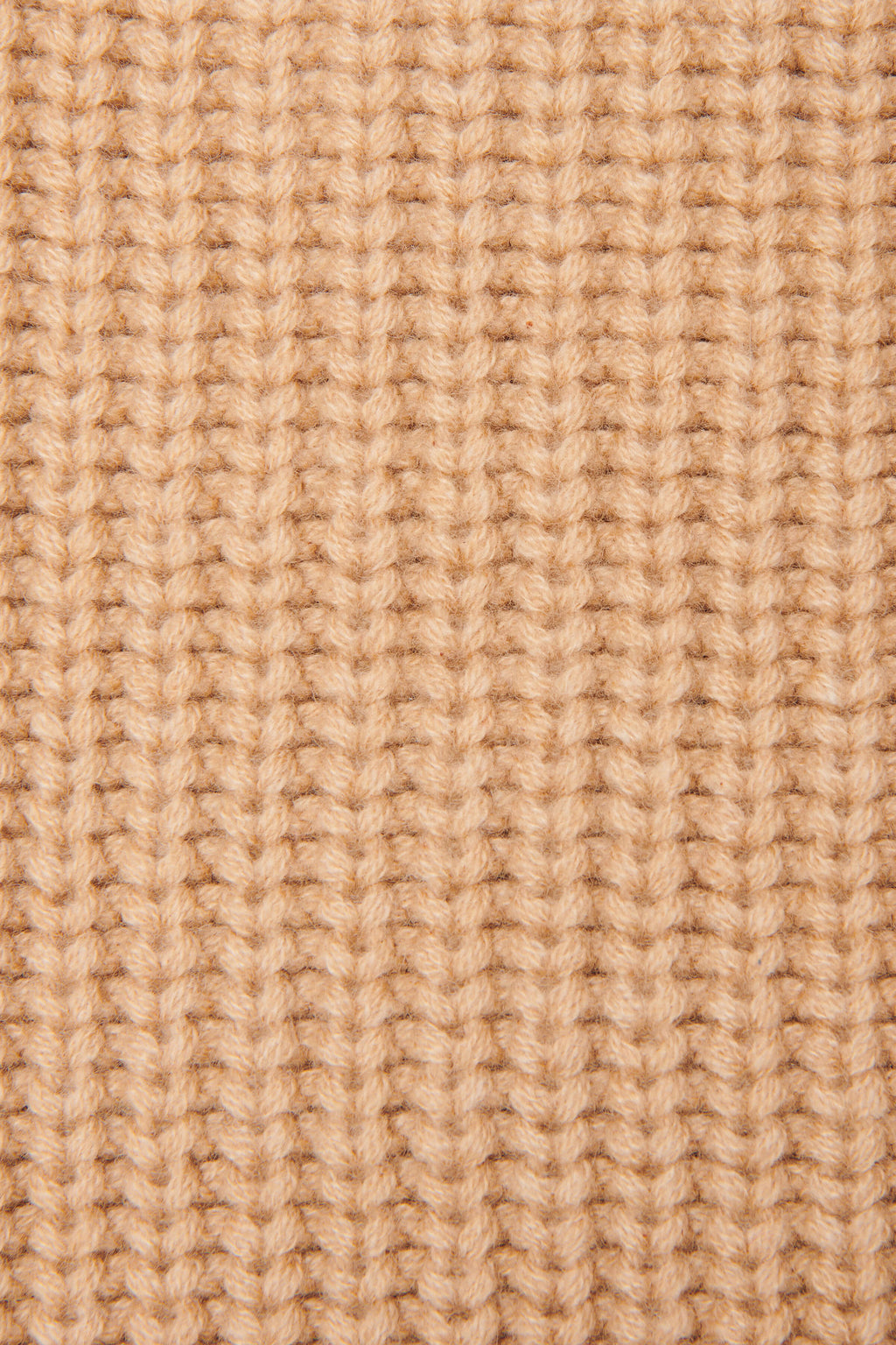 Chunky Cashmere Camel Roll Neck Jumper