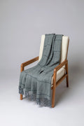Tweed Glen Check Wool Throw in Green