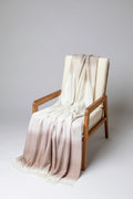 Diffused Stripe Merino Wool Pink Throw