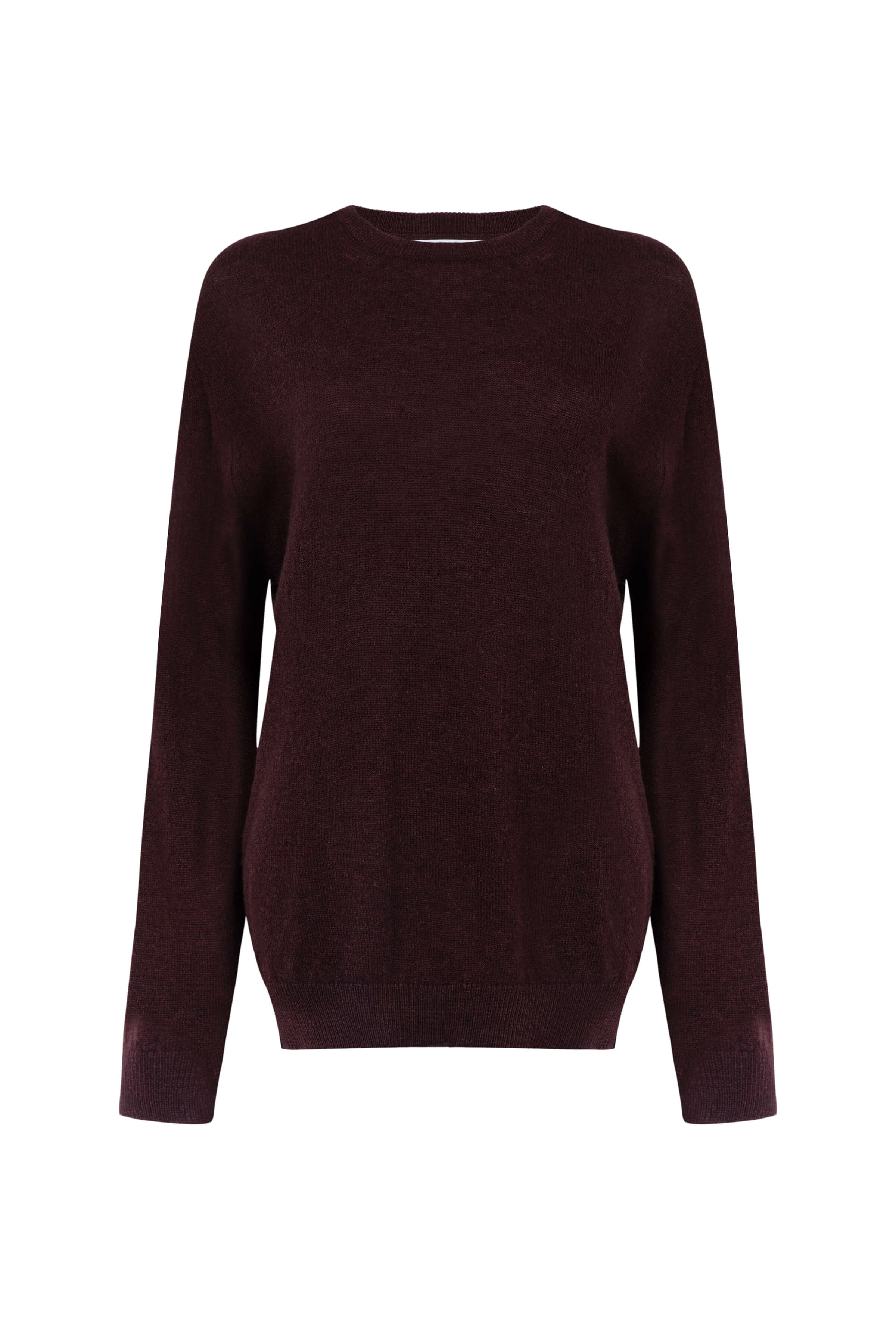 Classic Cashmere Dark Brown Round Neck Jumper