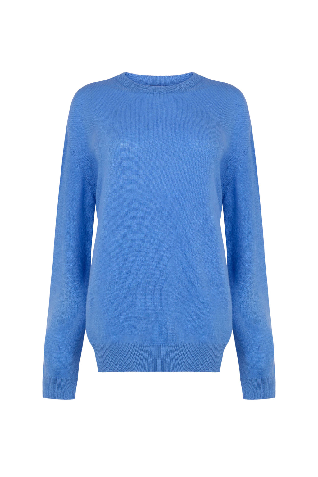 Classic Cashmere Blue Round Neck Jumper