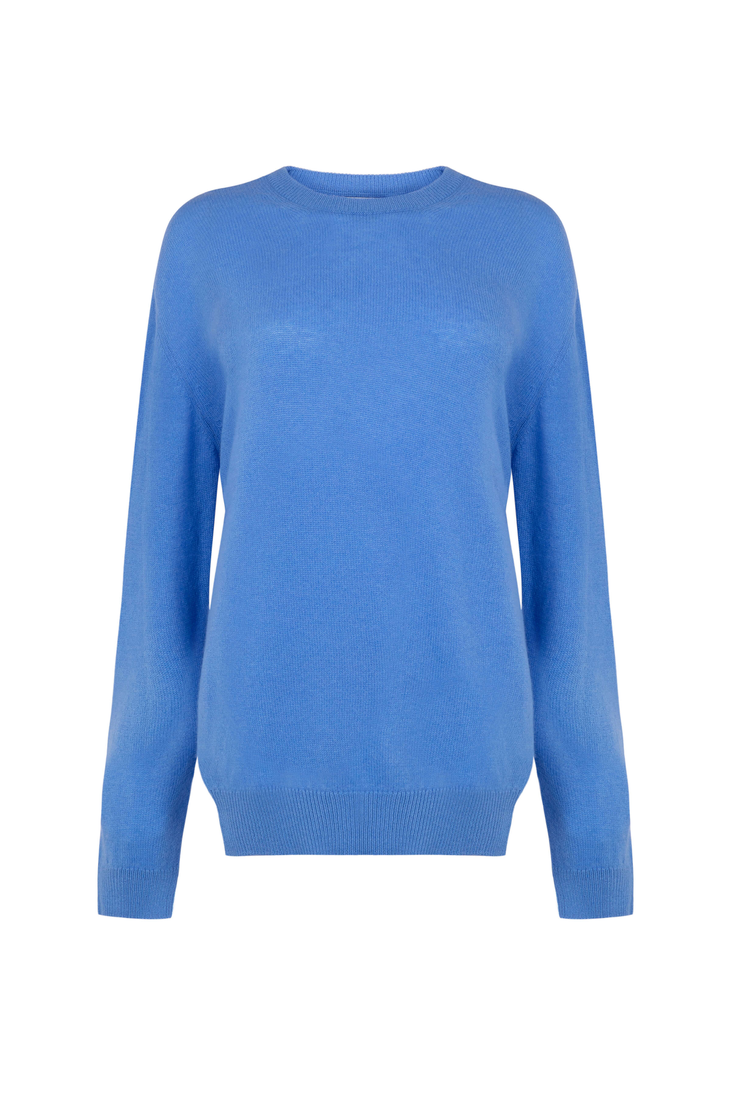 Classic Cashmere Blue Round Neck Jumper
