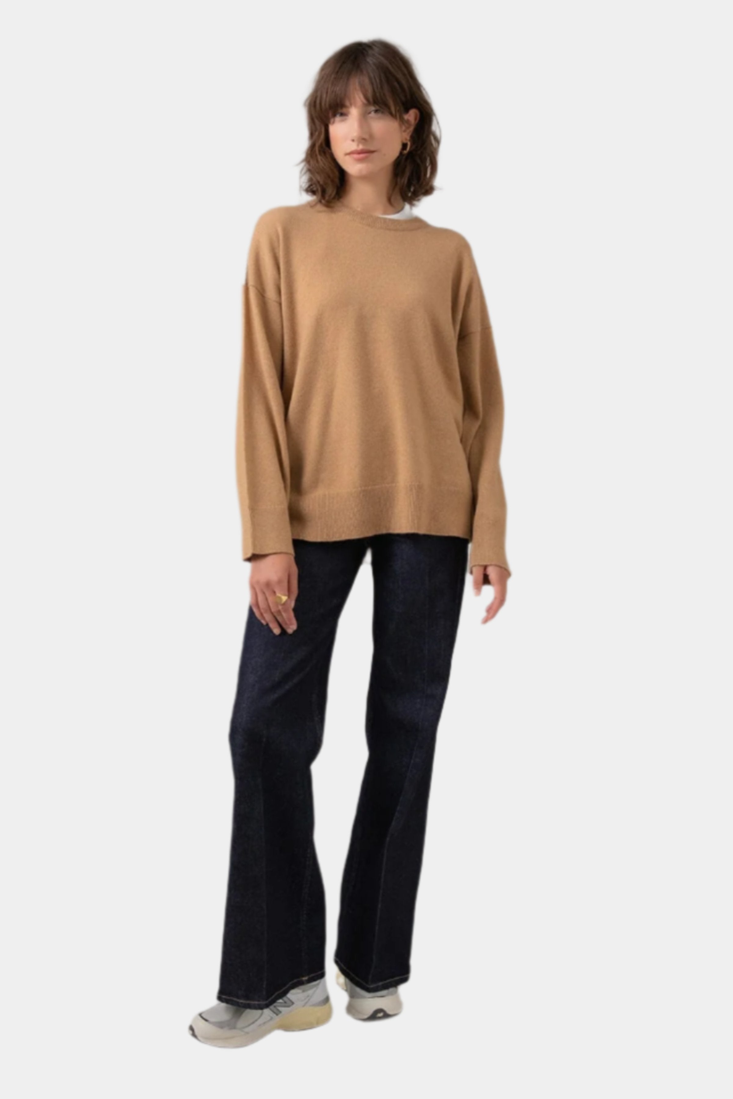 Fairisle Back Camel Cashmere Jumper