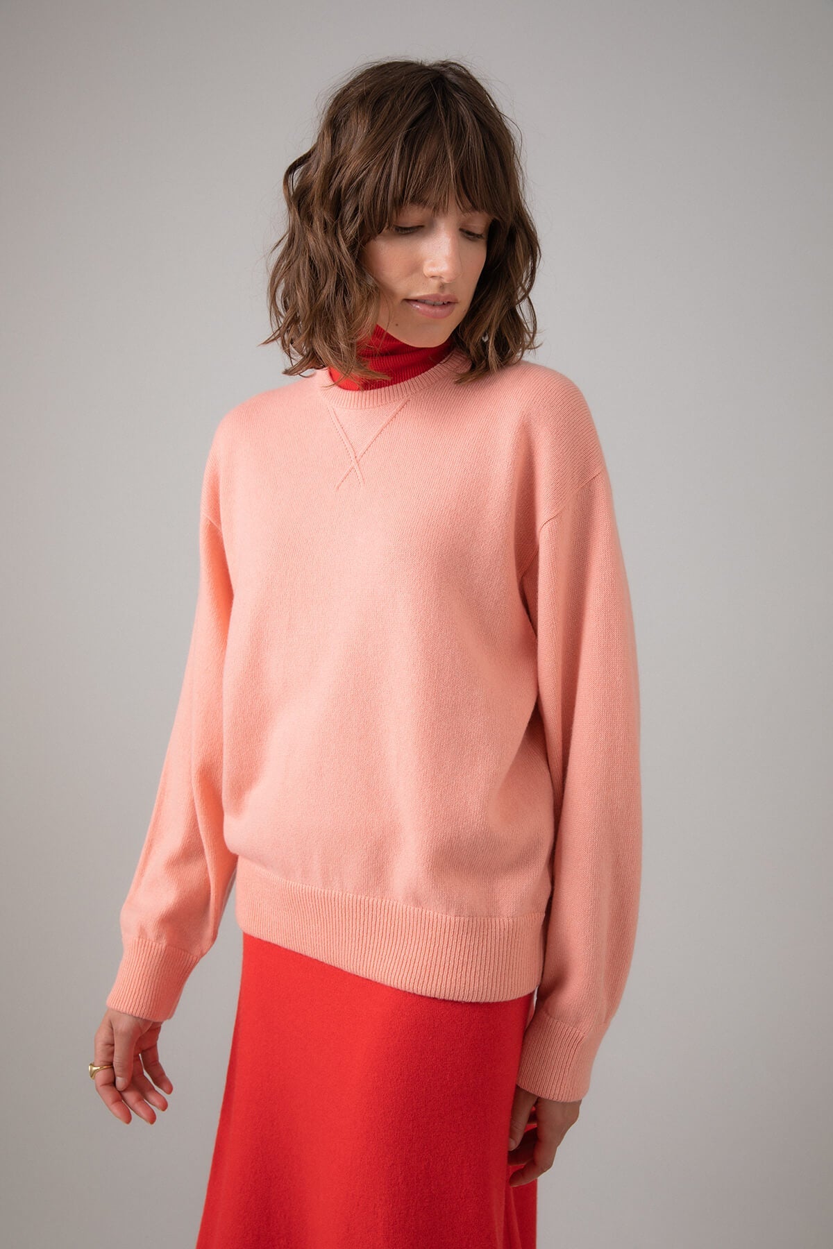 Girlfriend Pink Cashmere Jumper