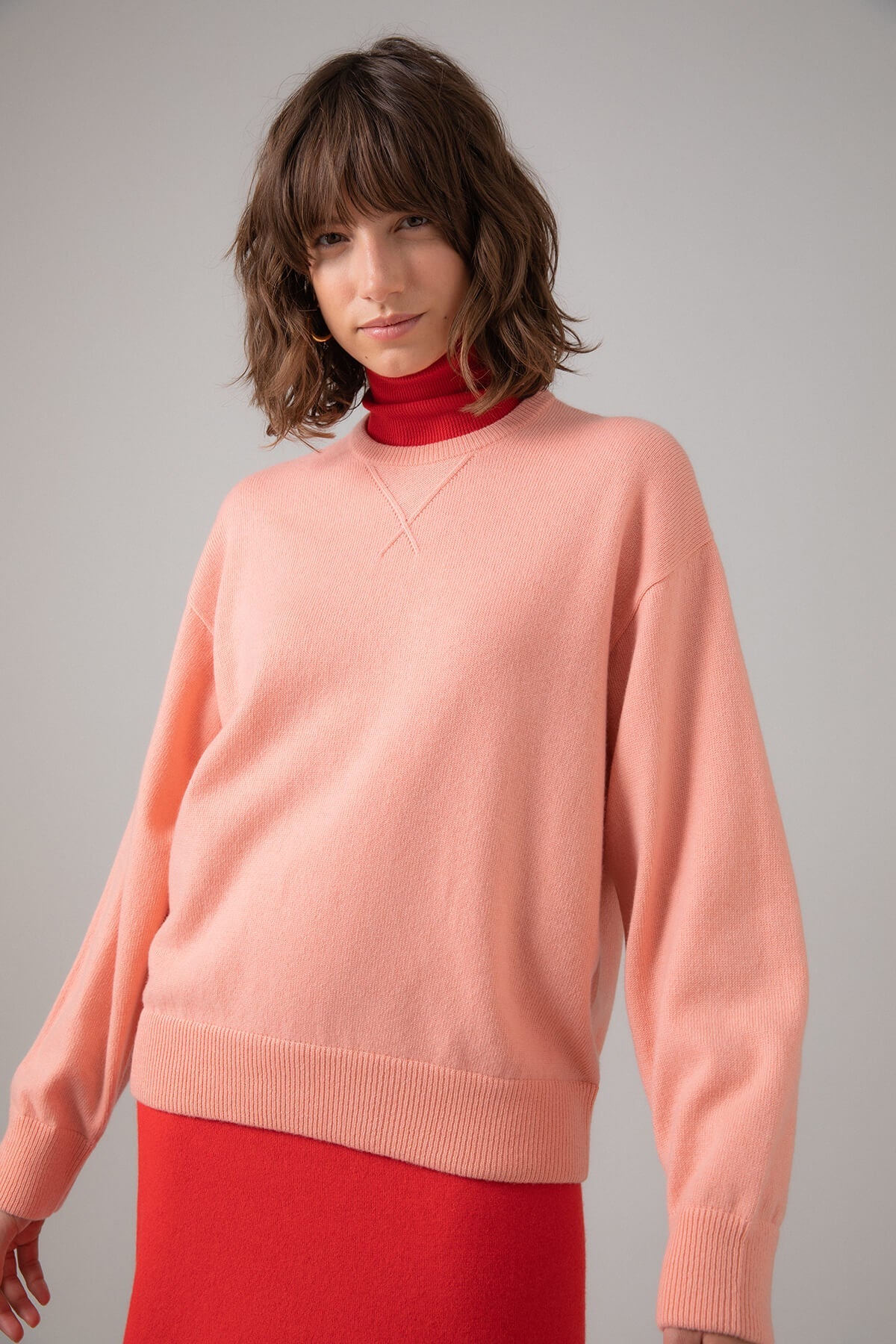 Girlfriend Pink Cashmere Jumper