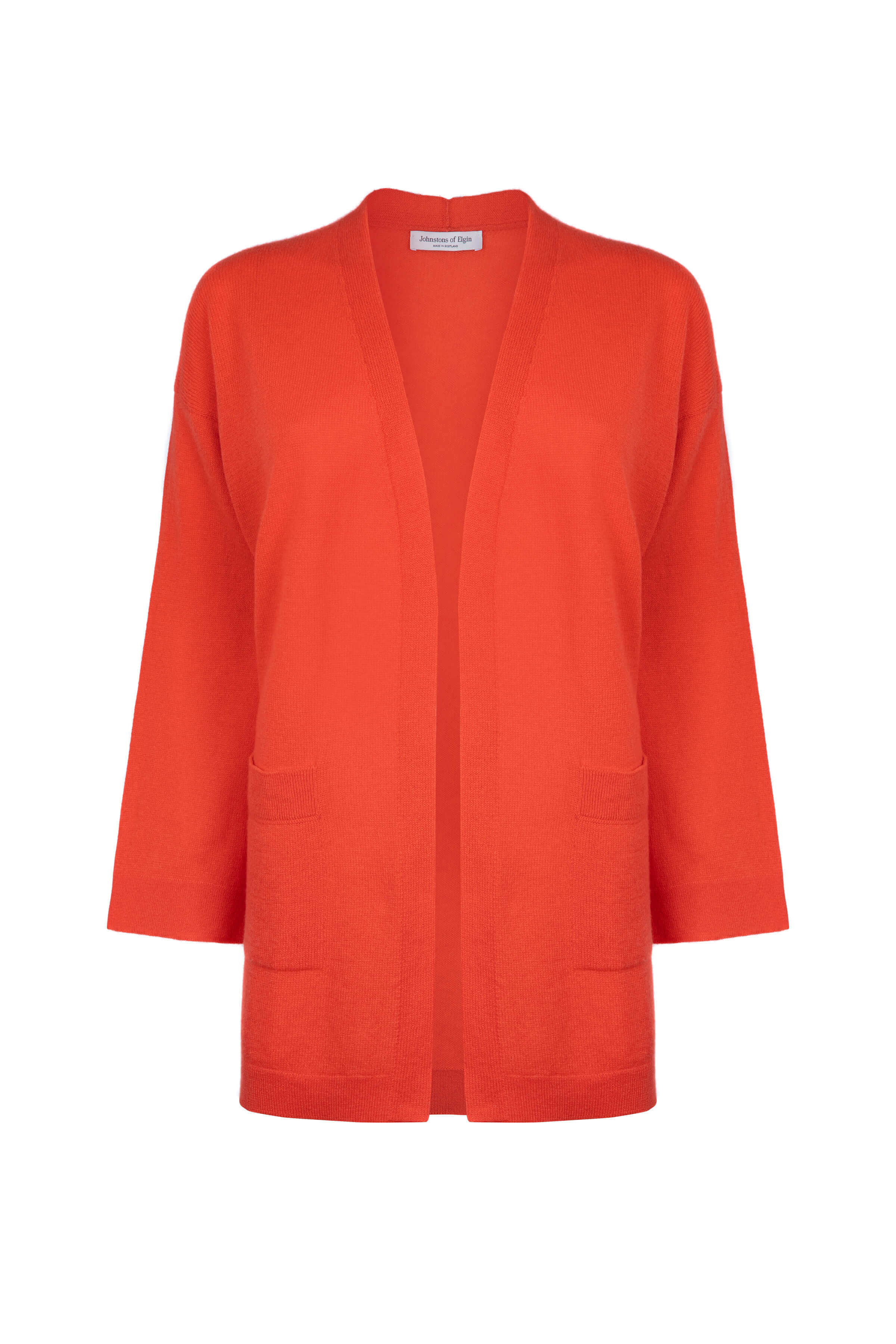 Gauzy Cashmere Kimono Orange Cardigan