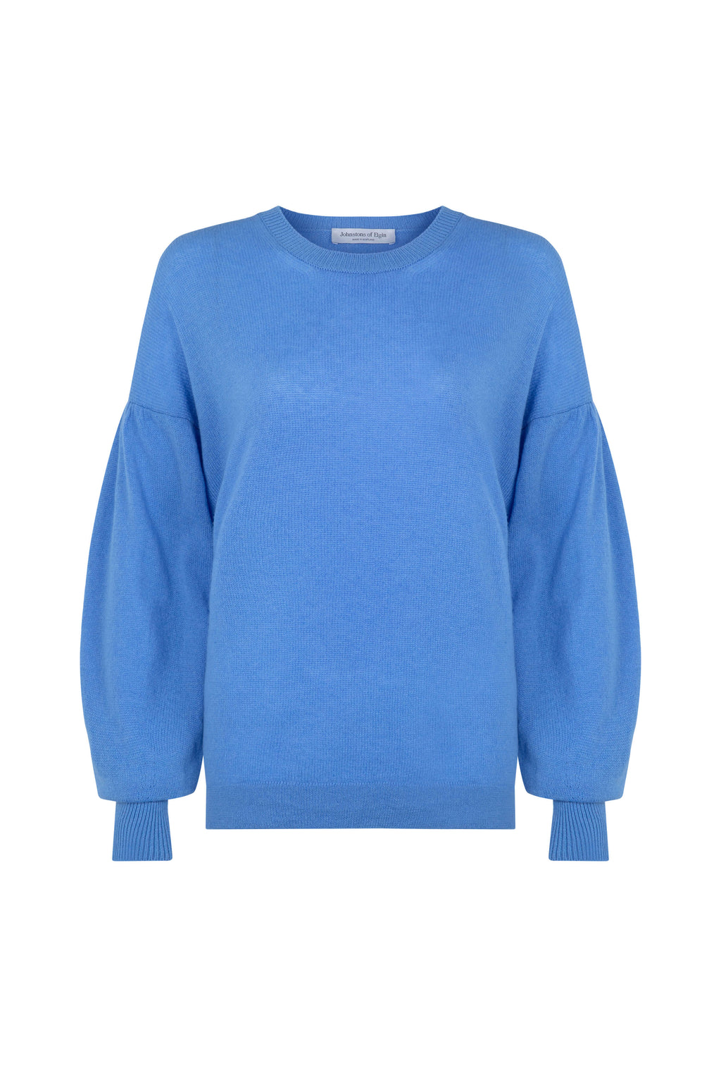 Balloon Sleeve Blue Cashmere Jumper