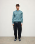 Contrast Neck Green Cashmere Jumper