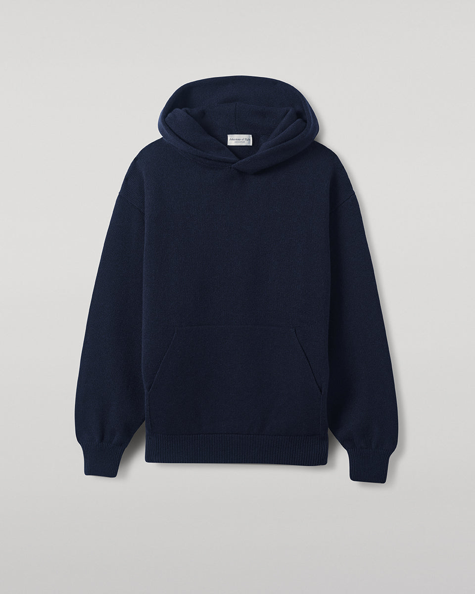 Dark Navy Cashmere Hoodie