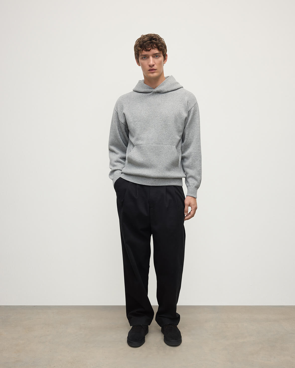 Light Grey Cashmere Hoodie