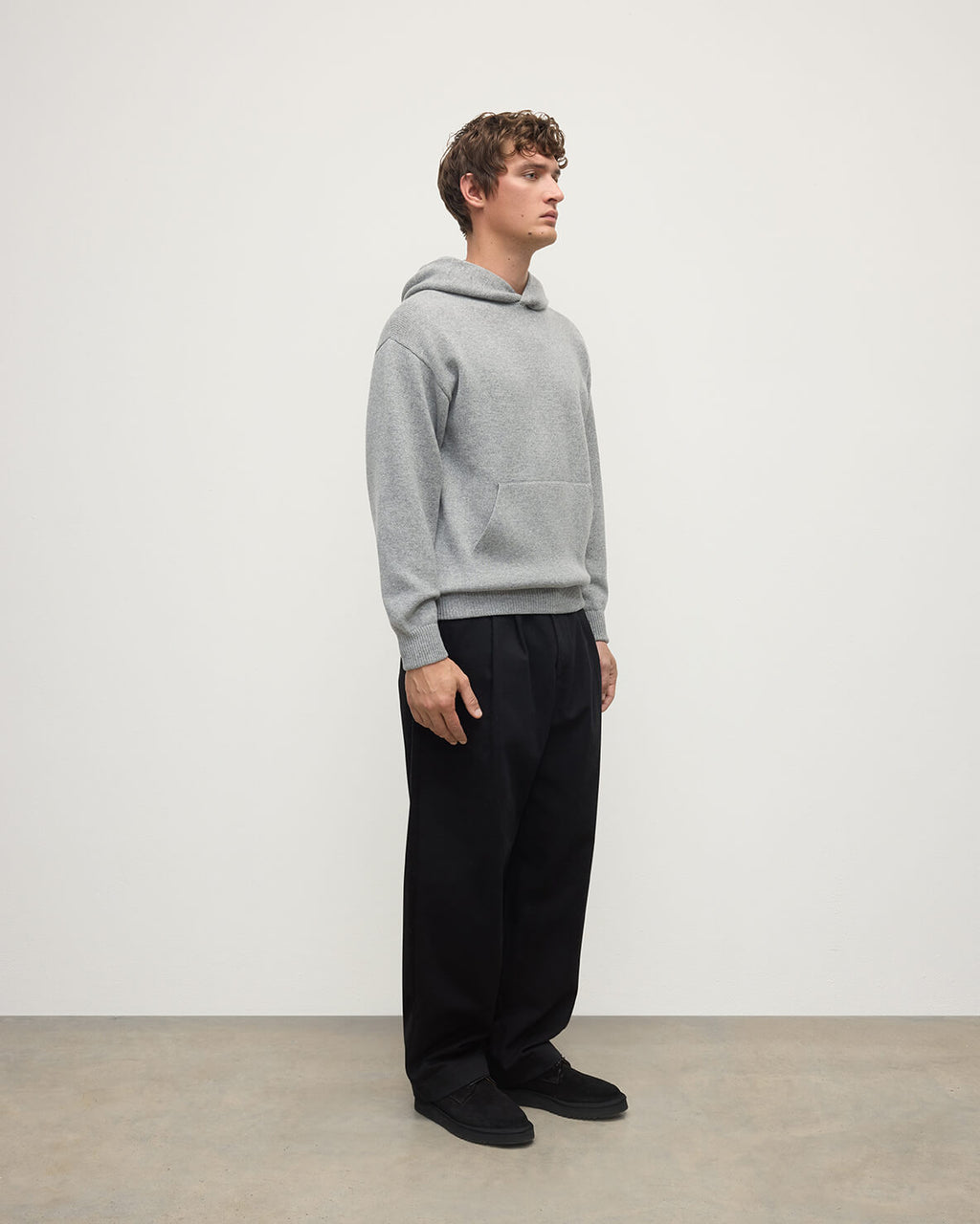 Light Grey Cashmere Hoodie