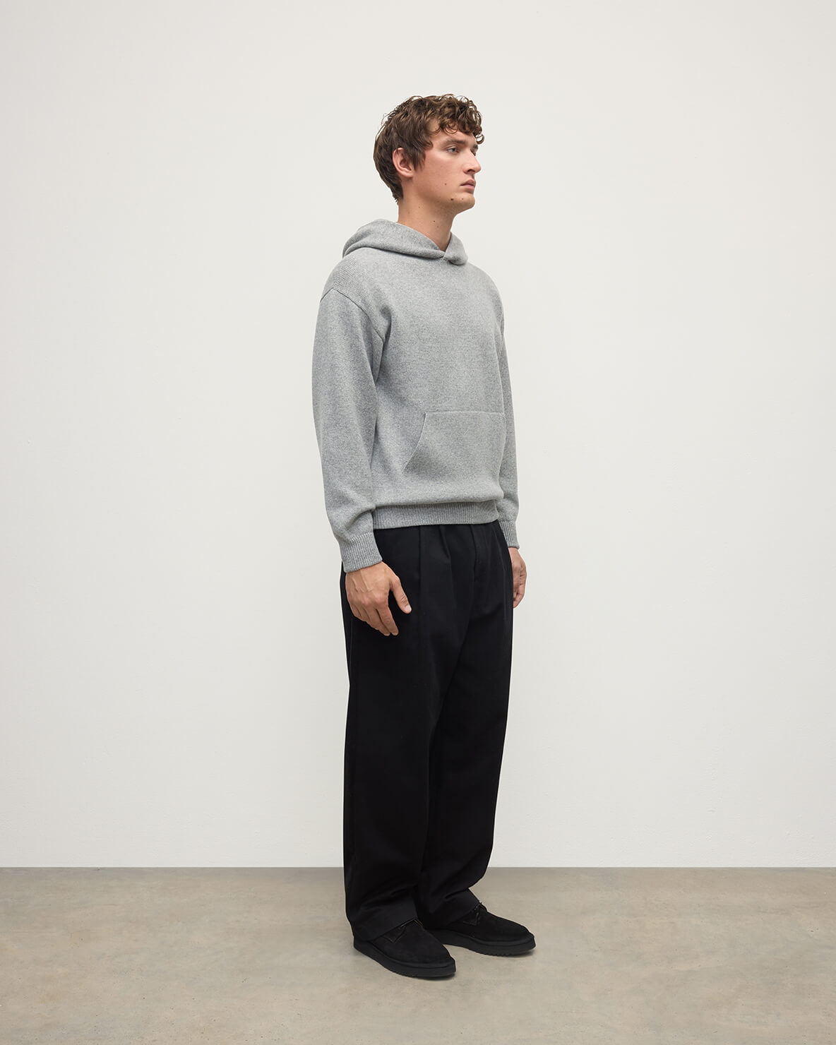 Light Grey Cashmere Hoodie