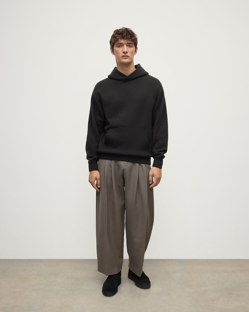 Dark Grey Cashmere Hoodie