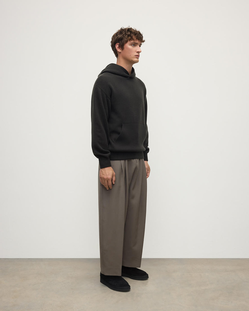 Dark Grey Cashmere Hoodie