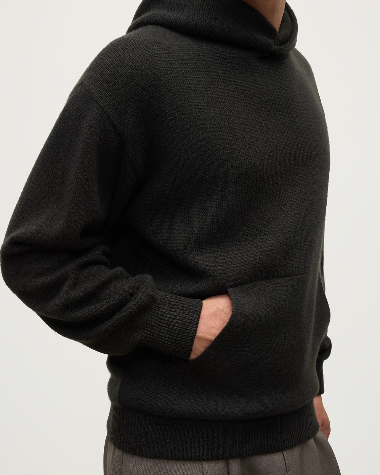 Dark Grey Cashmere Hoodie
