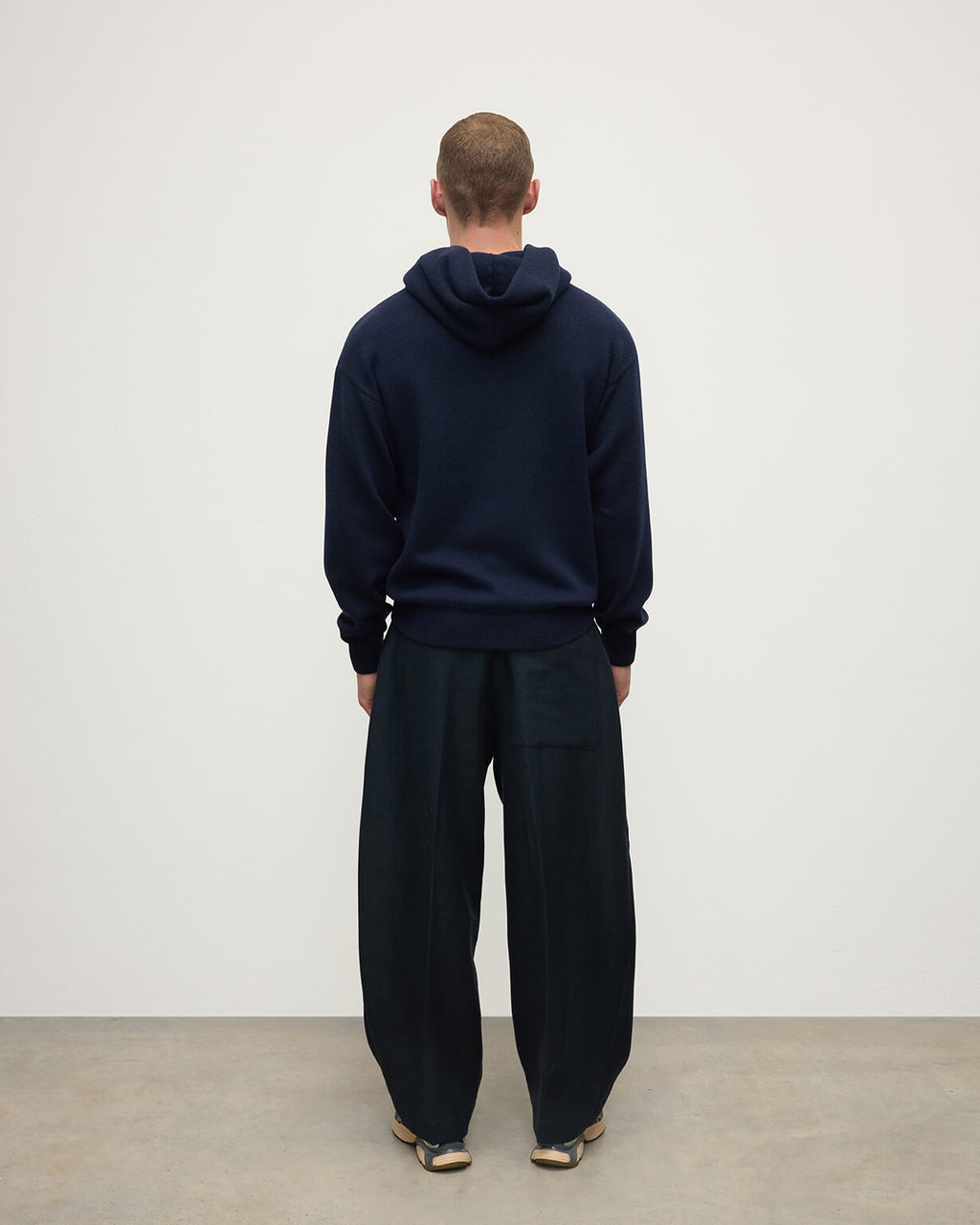Dark Navy Cashmere Hoodie