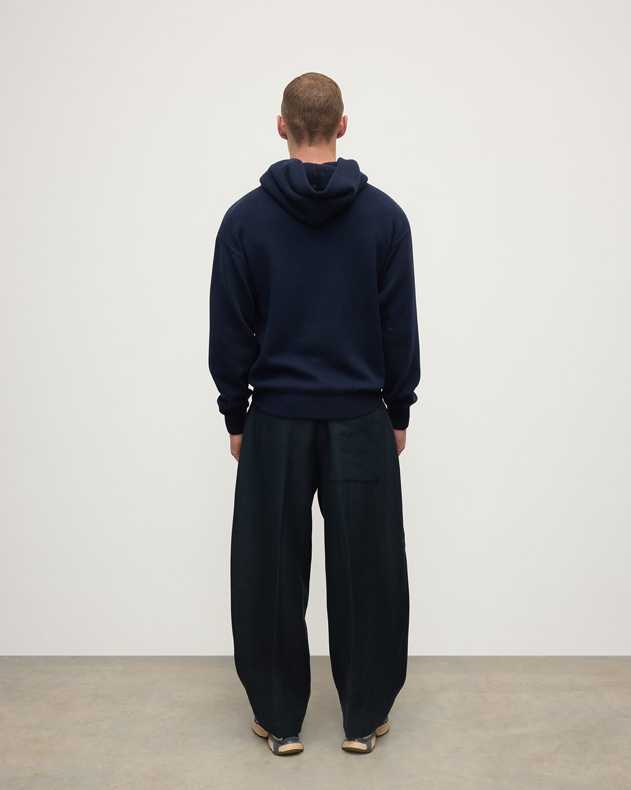Dark Navy Cashmere Hoodie
