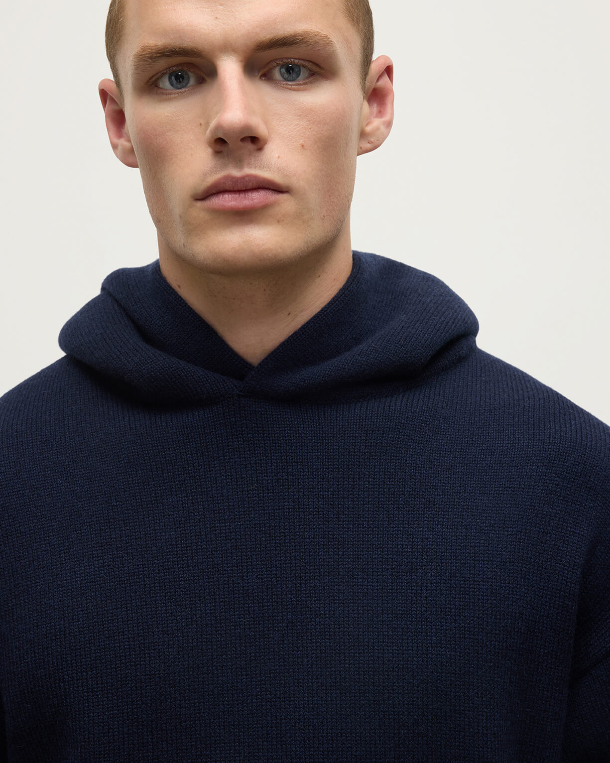 Dark Navy Cashmere Hoodie