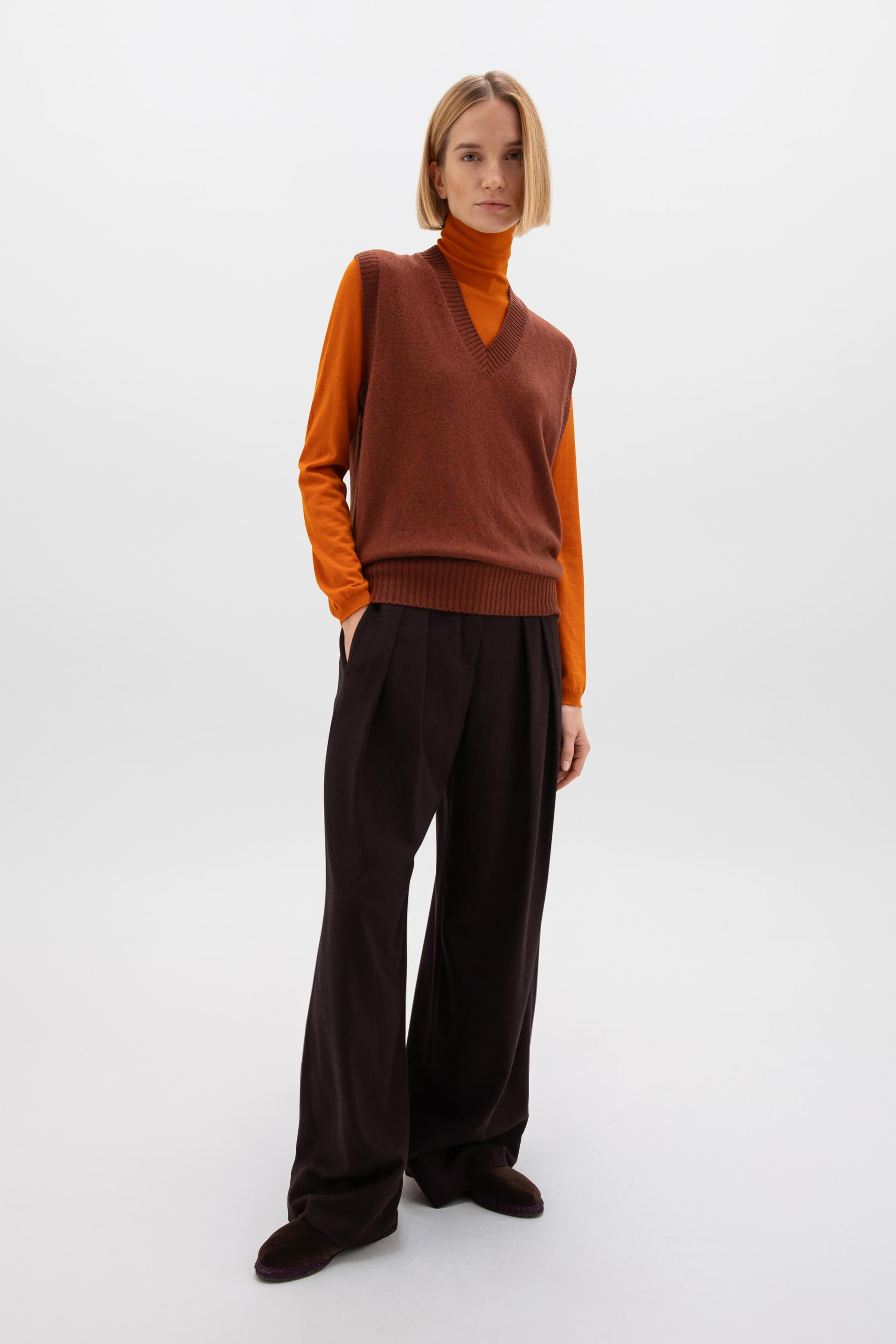 Gauzy Cashmere Red Tank