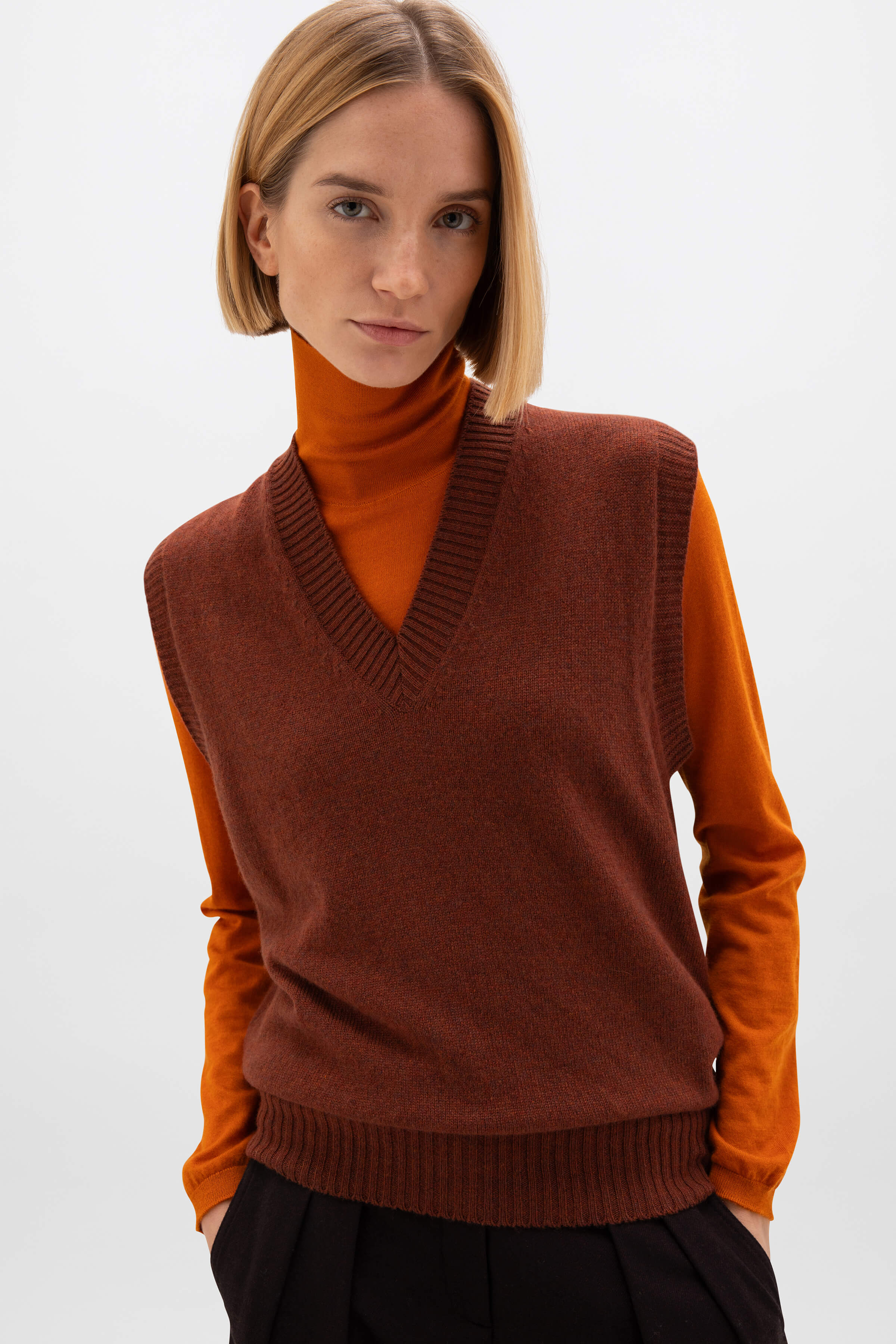Gauzy Cashmere Red Tank