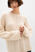 Cable Knit Cream Cashmere Jumper