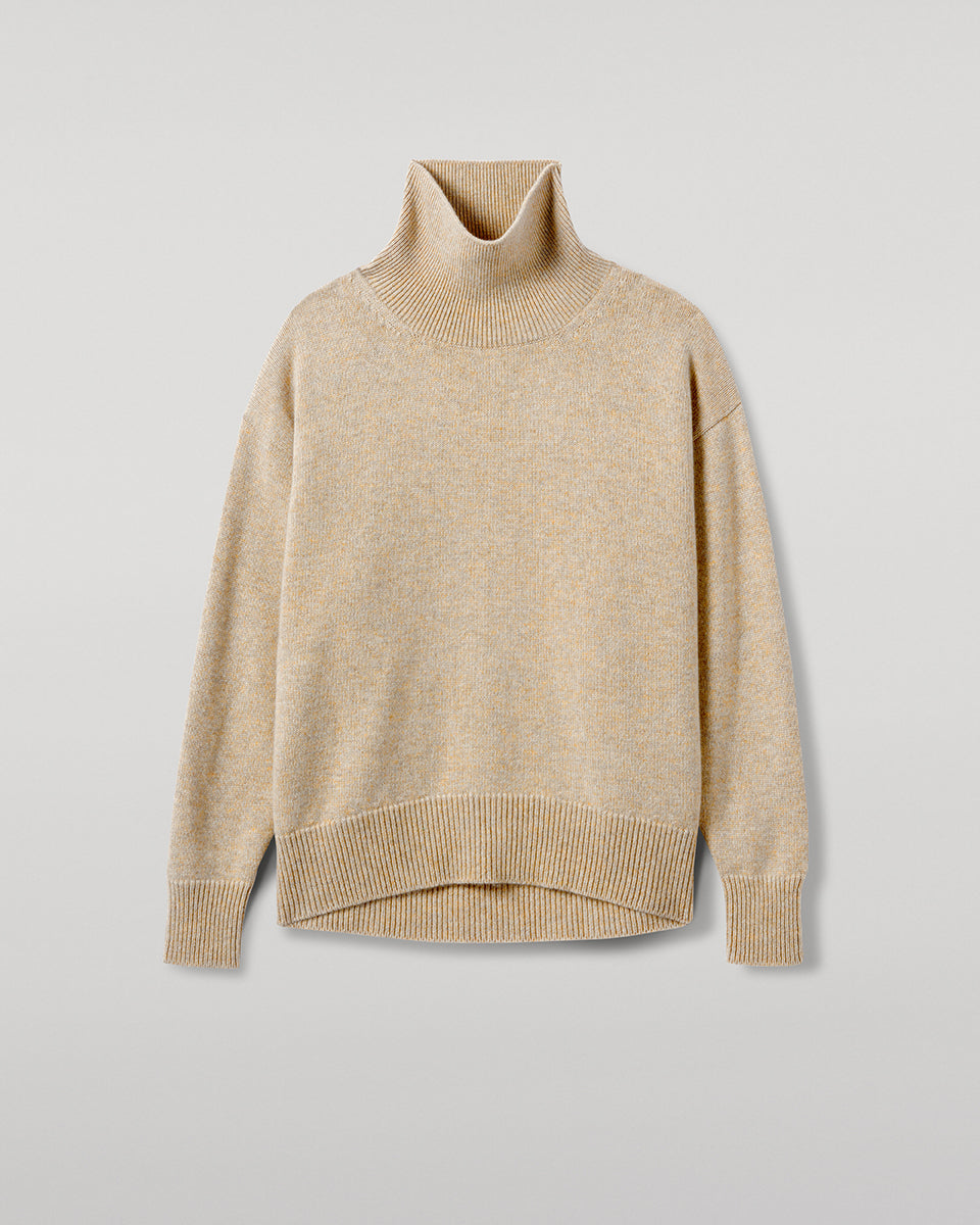 Cashmere Natural Roll Neck Jumper