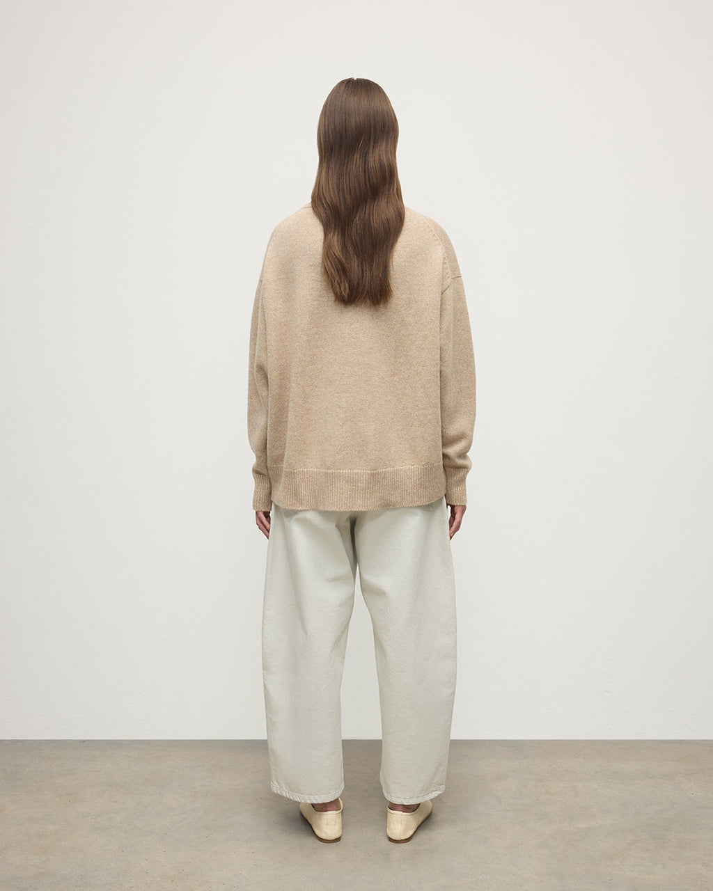 Cashmere Natural Roll Neck Jumper