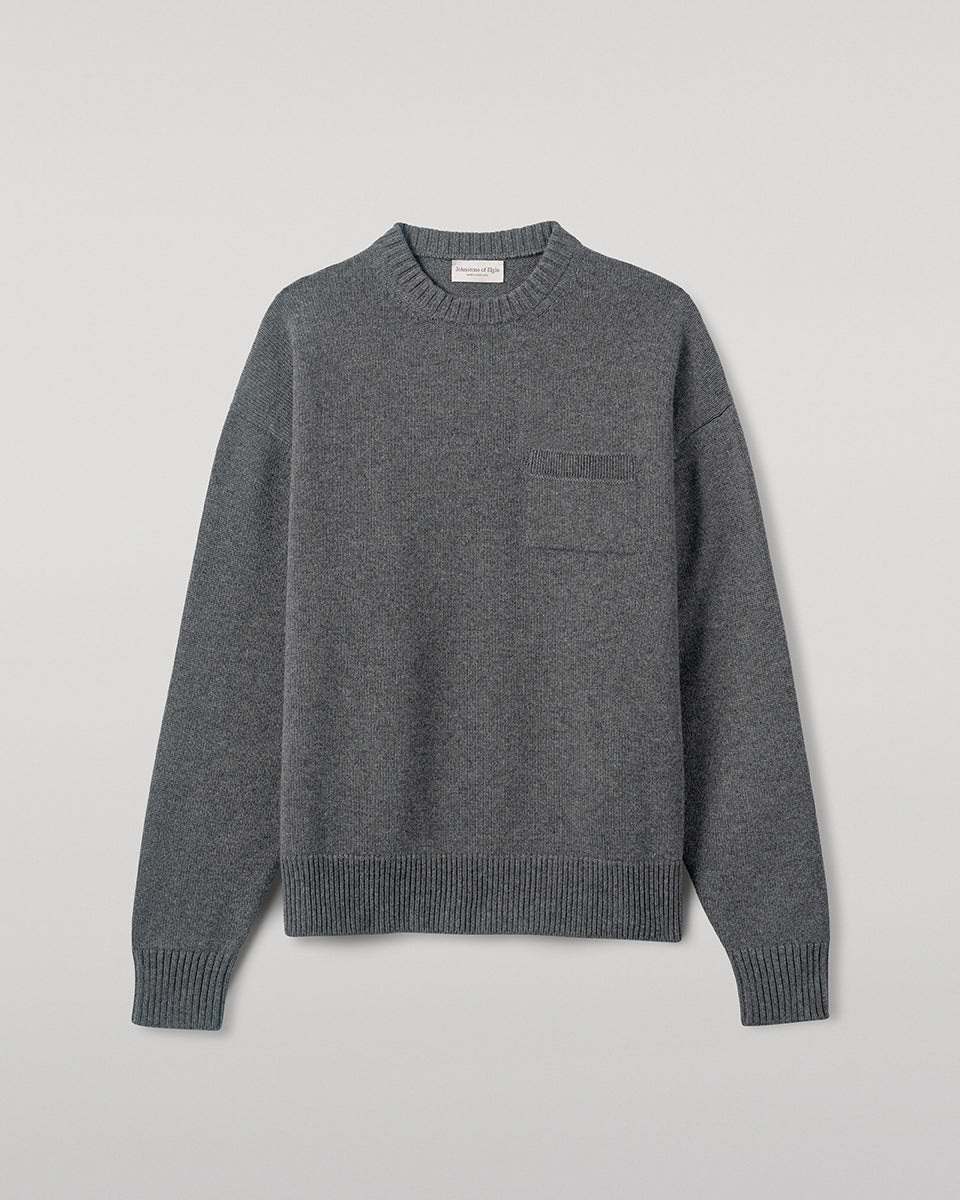 Oversized Mid Grey Cashmere Jumper
