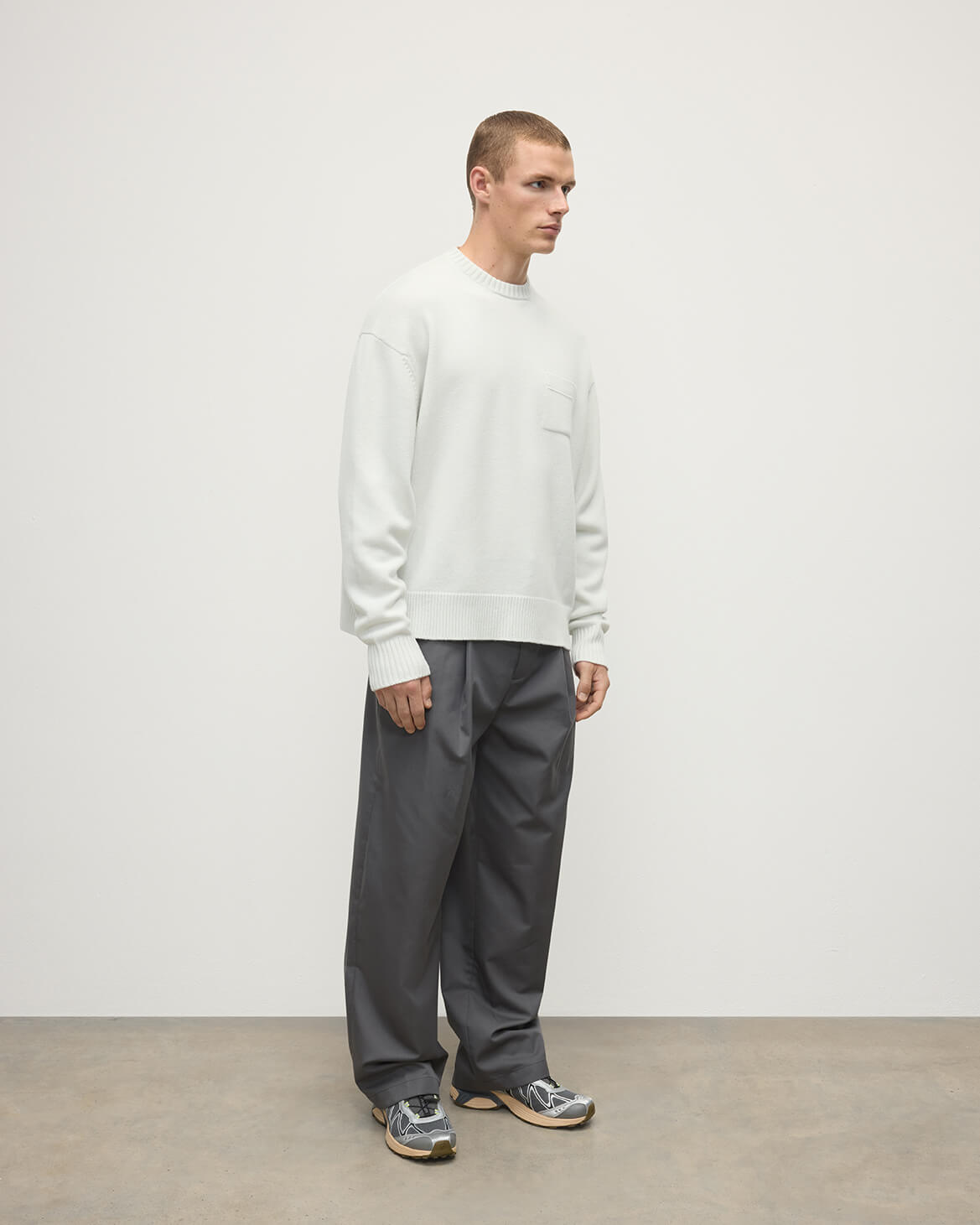 Oversized White Cashmere Jumper