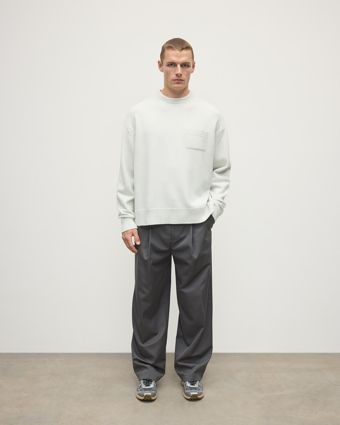 Oversized White Cashmere Jumper