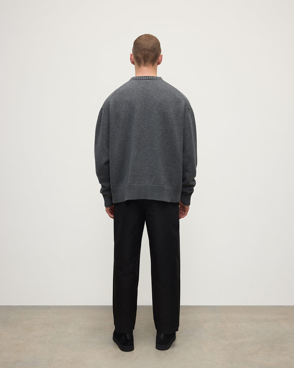 Oversized Mid Grey Cashmere Jumper