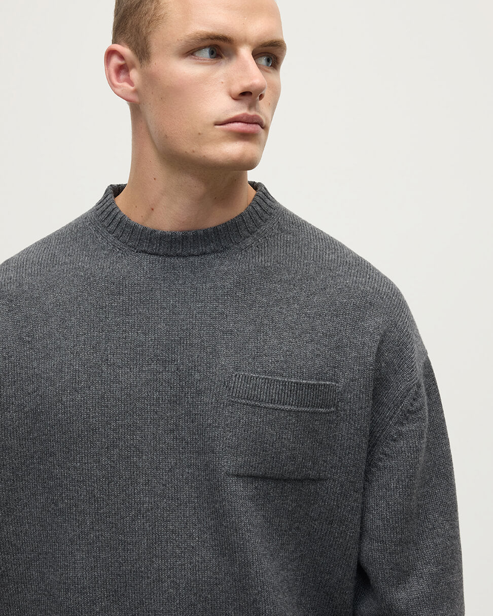 Oversized Mid Grey Cashmere Jumper