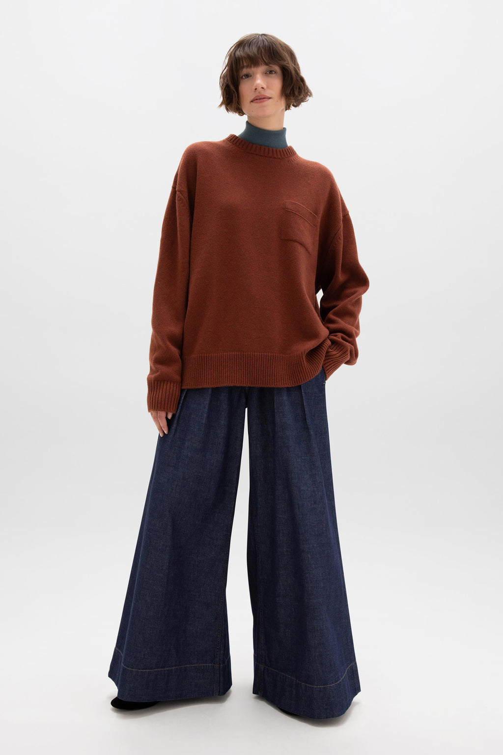 Oversized Red Cashmere Jumper