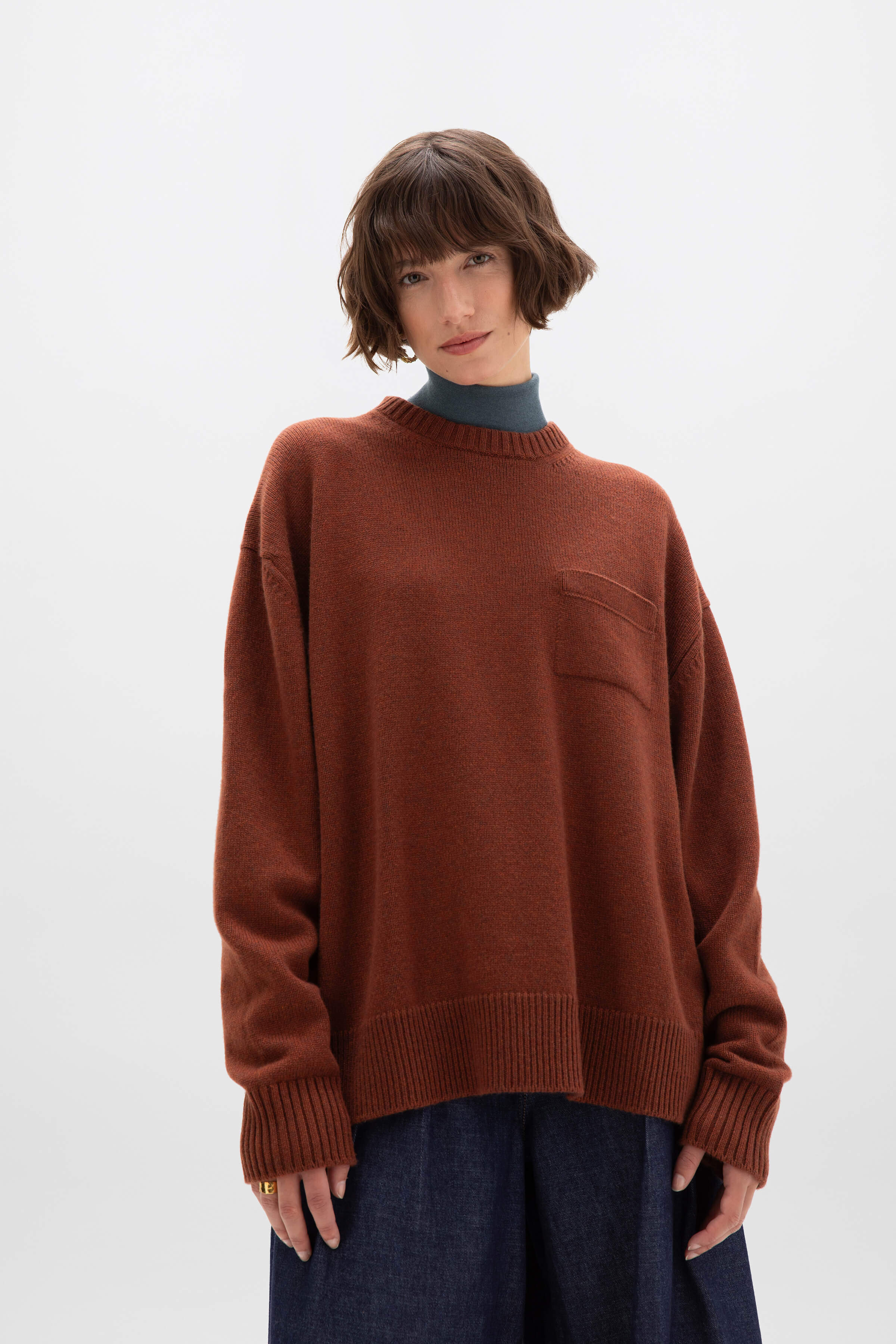 Oversized Red Cashmere Jumper
