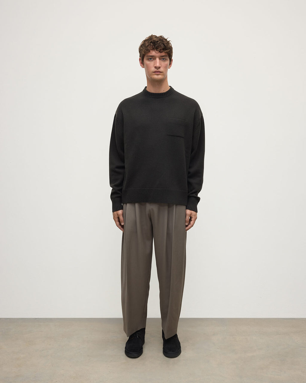 Oversized Dark Grey Cashmere Jumper