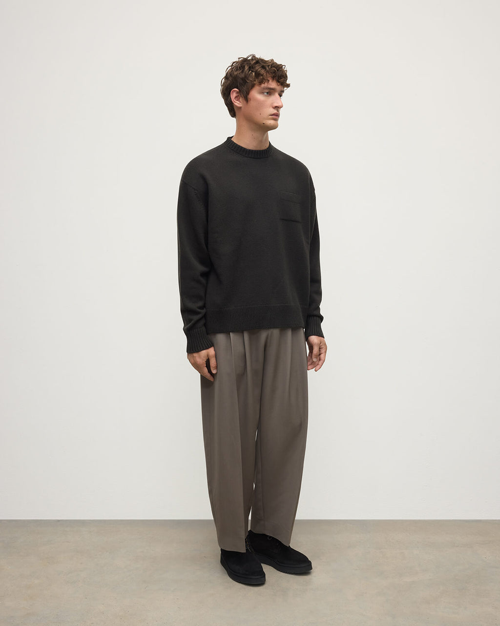 Oversized Dark Grey Cashmere Jumper