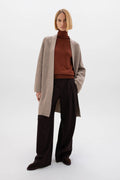 Cashmere Light Brown Cape Cardigan