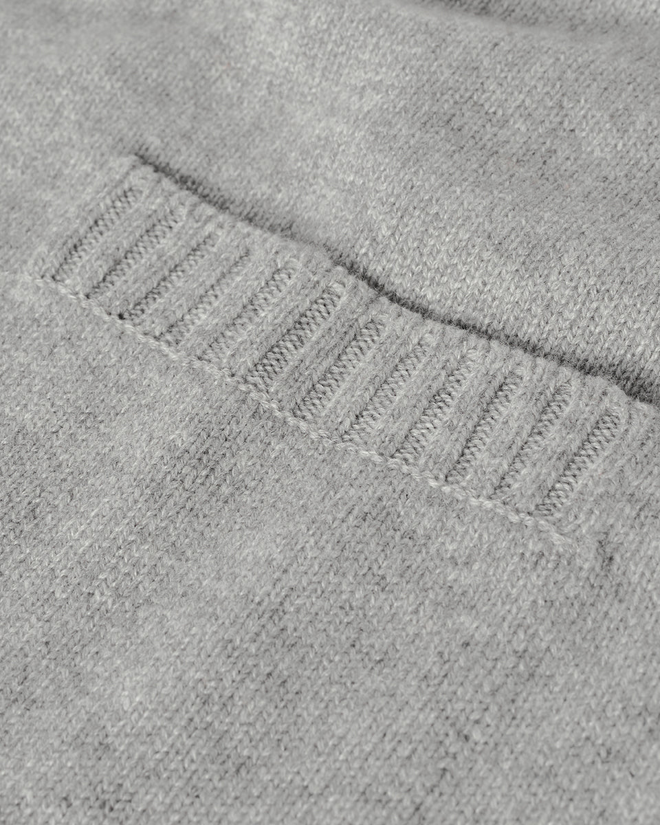 Relaxed Fit Light Grey Cashmere Cardigan