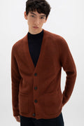 Relaxed Red Cashmere Cardigan