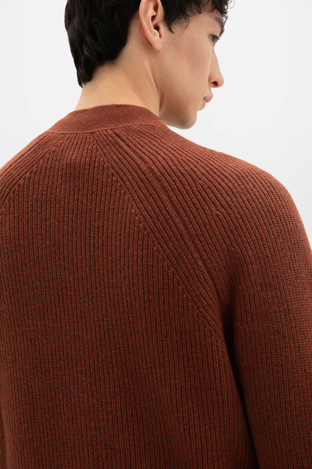 Relaxed Red Cashmere Cardigan