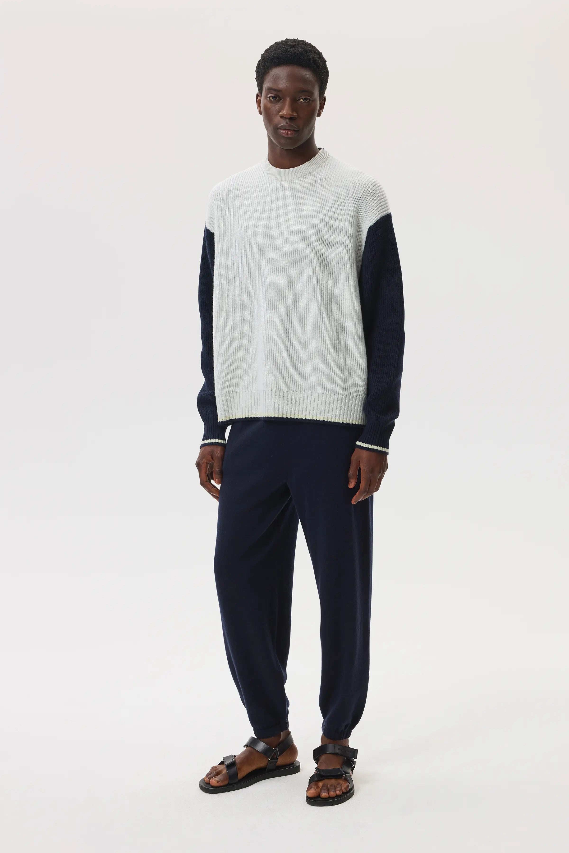 Colour Block Relaxed Cashmere Jumper