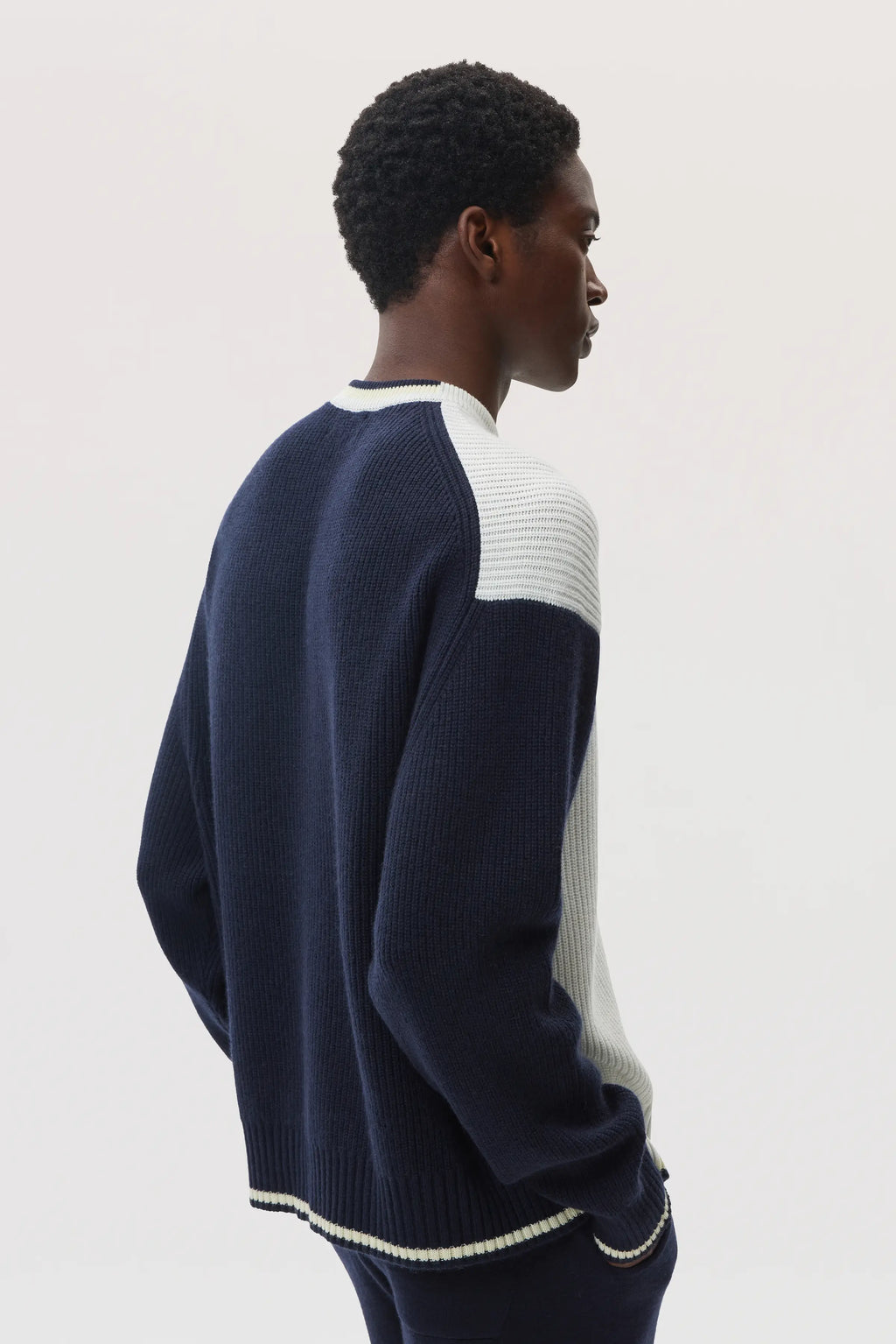 Colour Block Relaxed Cashmere Jumper